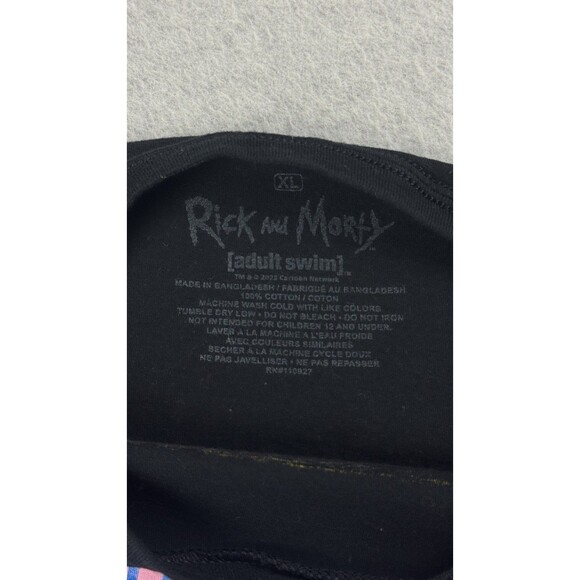 Rick And Morty Shirt Mens XLarge Black Adult Swim Psychedelic Graphic Cartoon - Picture 4 of 11